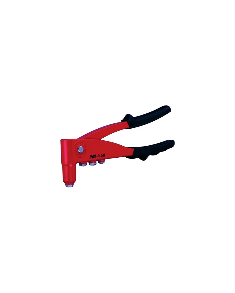 Rivettatrice manuale tradizionale K 39. Lunghezza mm. 275. Per tutti i rivetti d'alluminio dal 2,4 al 4,8/5; rame dal 3 al 4,8/5