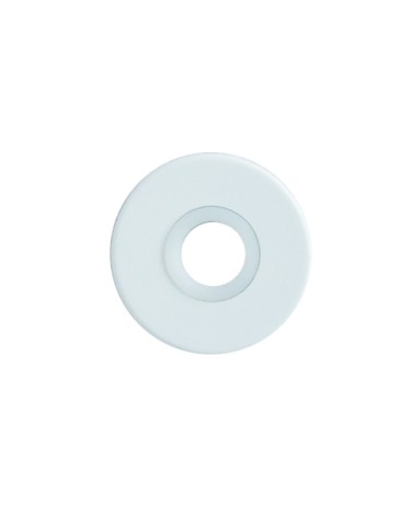 Rosetta tonda in nylon, serie Minny. Diametro mm.50, spessore mm.7. Colore bianco.
