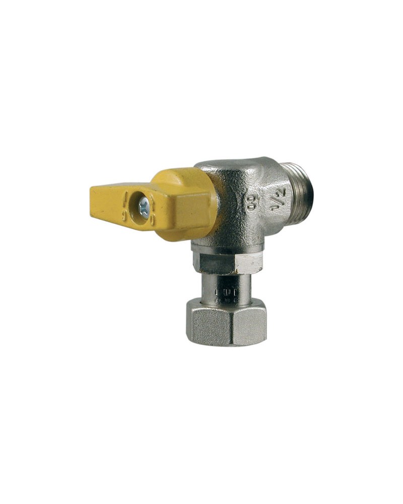 RUBINETTO SFERA SQUADRO SCALDABAGNO LEVA GIALLA M1/2 X F1/2