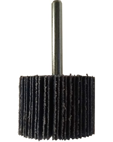 Ruota a lamelle zirconio GR.40 MM.30X15 - gambo 6 mm per finitura di piccole superfici anche sagomate