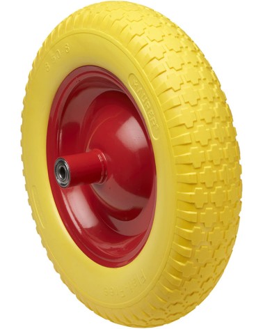 RUOTA PIENA PU 350 PER CARRIOLA MOZZO MM.205