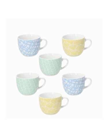 SET 6 TAZZE CAFFE' SENZA PIATTINO MADISON HAPPINESS 5712