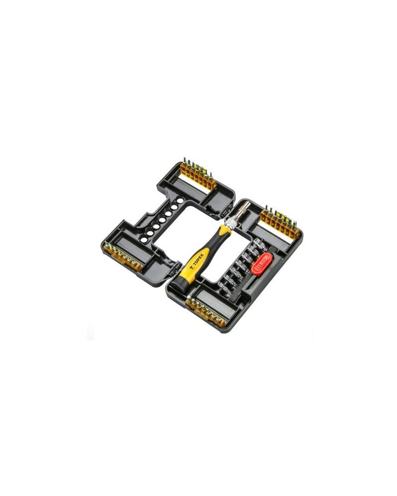 SET DI PUNTE GIRAVITE CON CRICCHETTO - TOPEX 39D343 37 pezzi