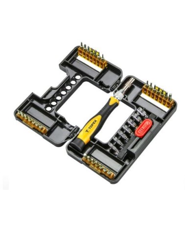 SET DI PUNTE GIRAVITE CON CRICCHETTO - TOPEX 39D343 37 pezzi