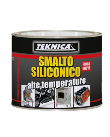 SMALTO SILICONICO ALTA TEMPERATURA 600° NERO GR.500 TK17-1021