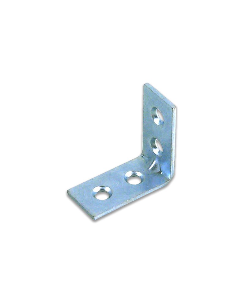 Squadretto ad angolo 3X3CM ferro zincato. Spessore mm. 2, larghezza mm. 15.