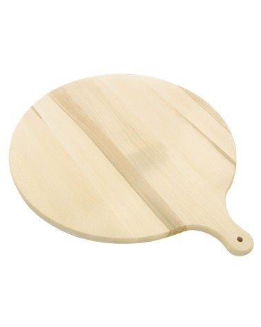 TAGLIERE TONDO CON MANICO CM35Tagliere tondo con manico in legno di faggio. Ideale per la polenta ma anche per la pizza la focac