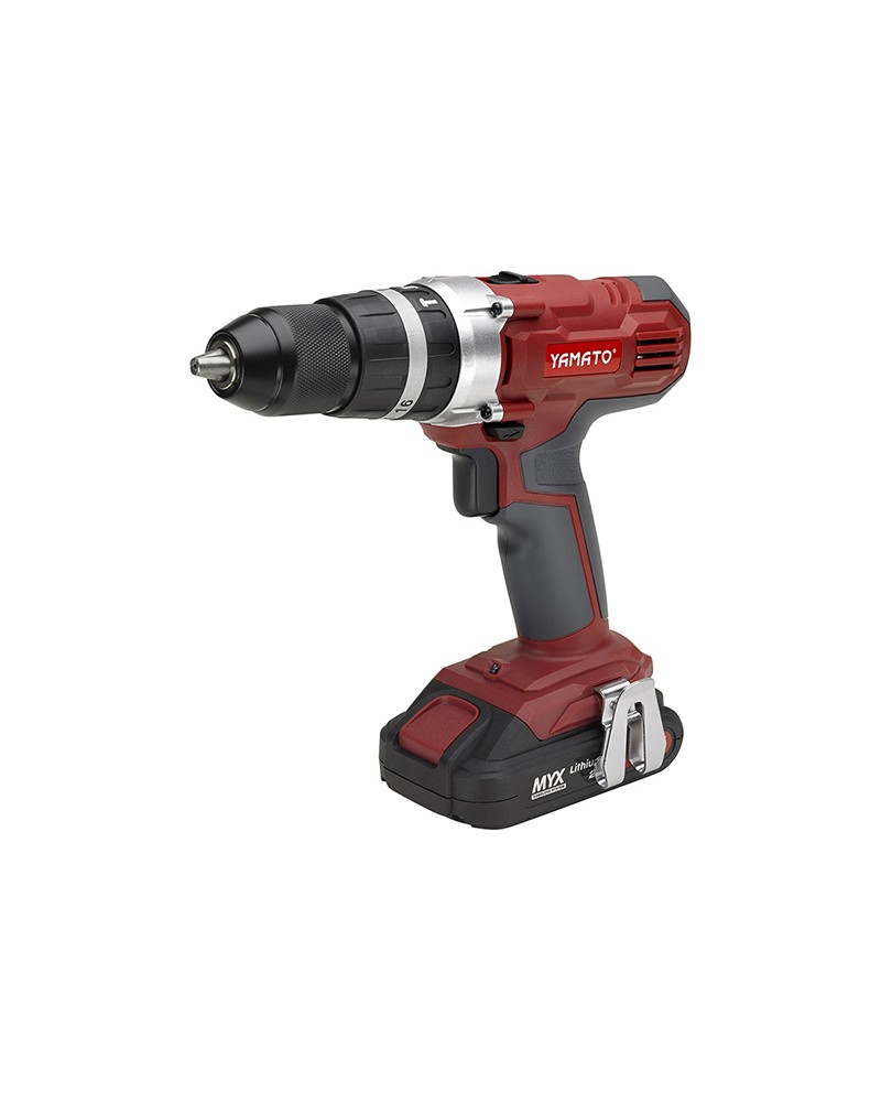 Trapano avvitatore con percussione a batteria litio 20V YAMATO MYX mod. CDP 20 L1 - 2,0 Ah - mandrino 13 mm - 2 velocità 0~350 /