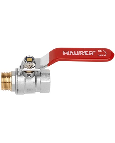 Valvola a sfera 1 1/2 MAURER MAURER in ottone M-F