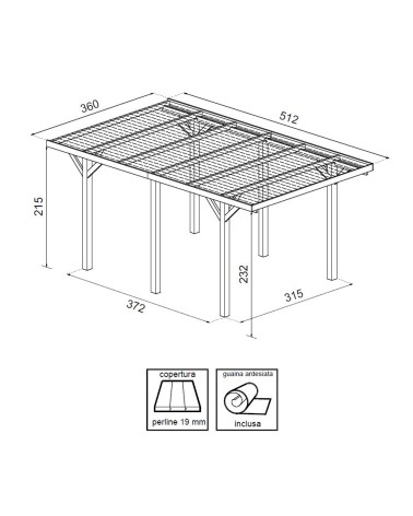 CARPORT SINGOLO CON COPERTURA