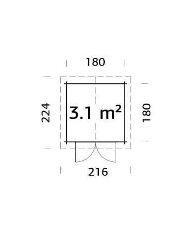 CASETTA MILA 200X200