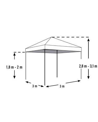 GAZEBO RICHIUDIBILE C/COPERTURA VERDE