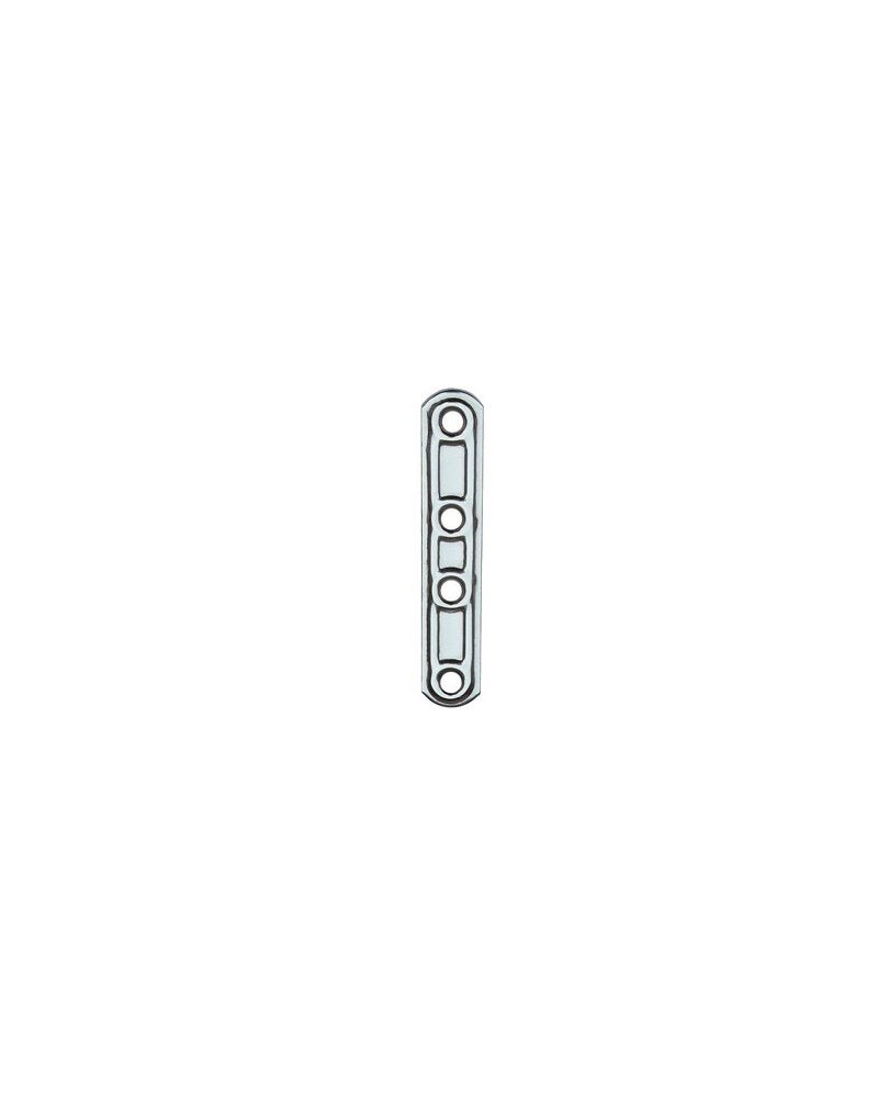 LASTRINA INOX DIRITTA 4 FORI ART. 163 IN MM.100