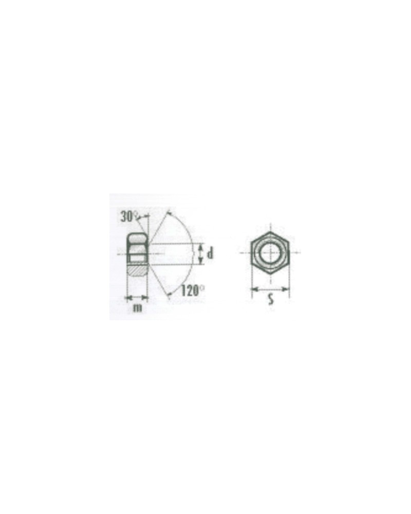 DADO INOX M10 UNI 5587    
