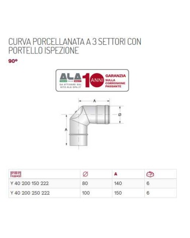 CURVA 90? C/ISP diametro 80 PELLET