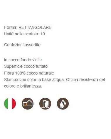 ZERBINO COCCO 40X80 RETT. 