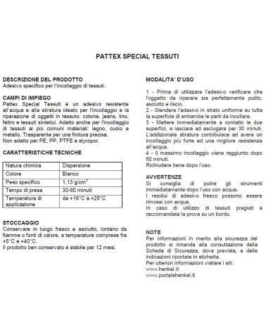 PATTEX SPECIAL TESSUTO 20G