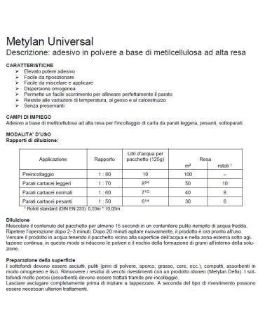 METYLAN COLLA PARATI 125GR