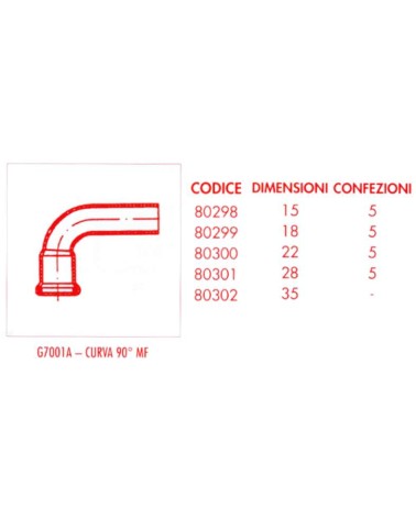 CURVA 90? GAS PRES MF 15  