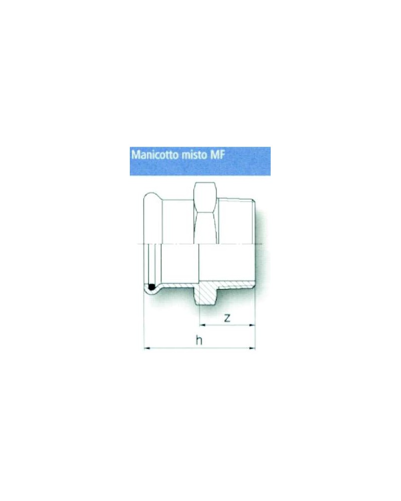 MANICOTTO INOX  M 22X1    