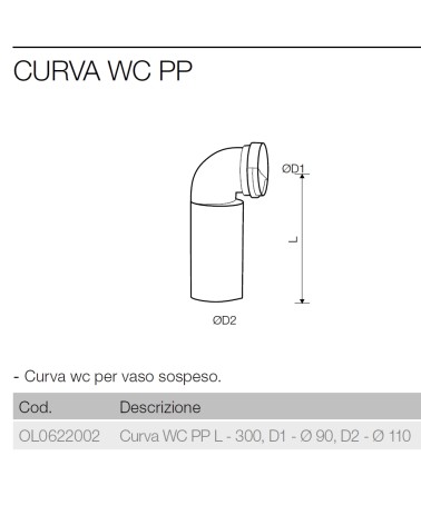 CURVA WC 90? 90F x 110M   