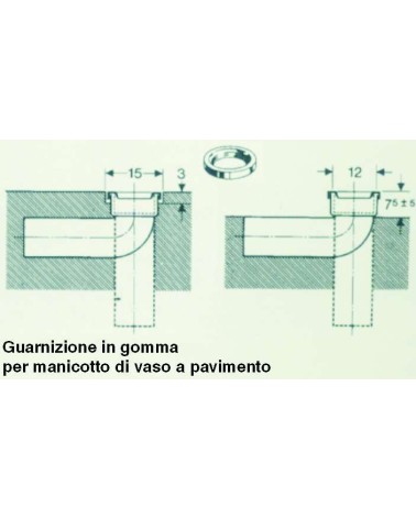 GUARNIZIONE GOMMA WC      