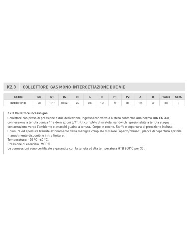 COLLETT.GAS 2VIE 1X3/4 C01