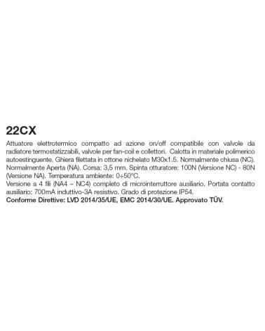 ATTUATORE 22CX 230V NC 2F 