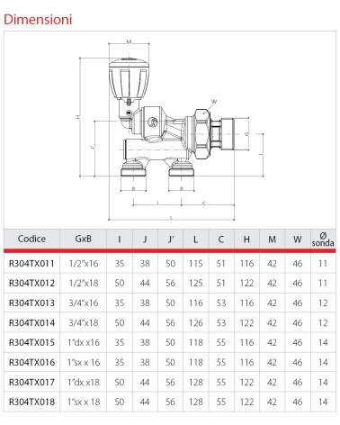 VALV MONOT TERMOST 1"X16  
