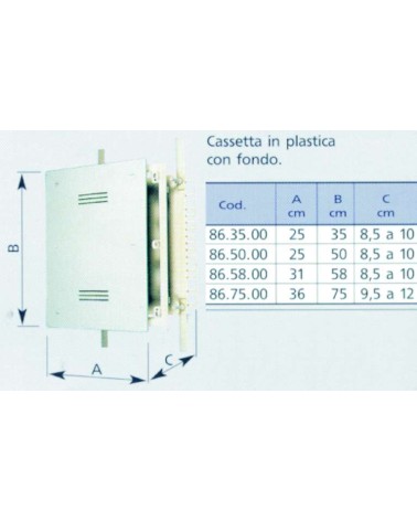 CASSETTA CON FONDO  36x75 