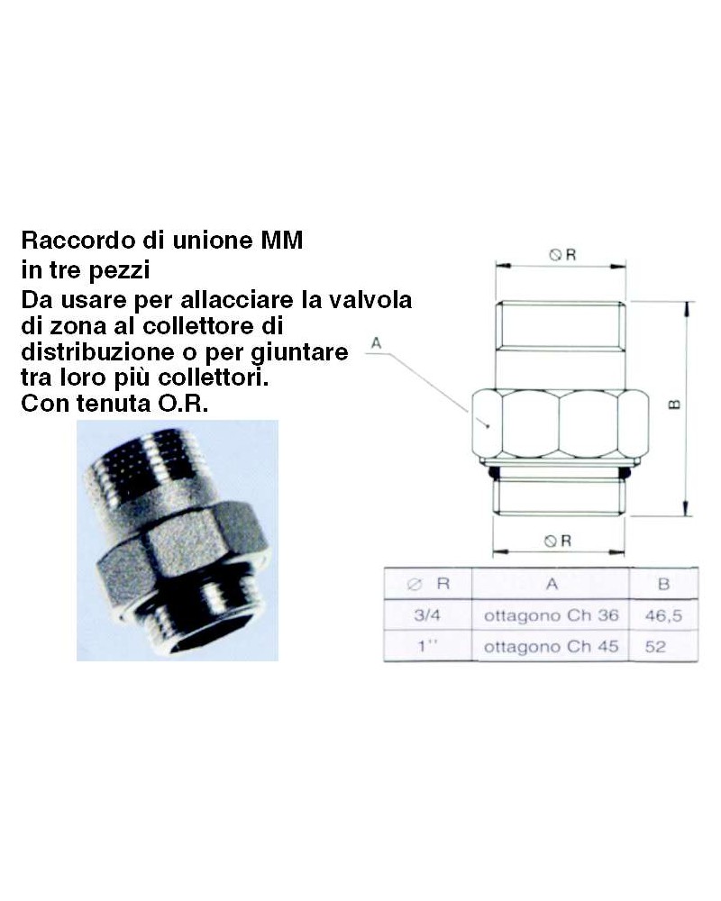 RACCORDO x UNIONE 3/4     