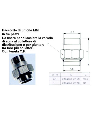 RACCORDO x UNIONE 3/4     