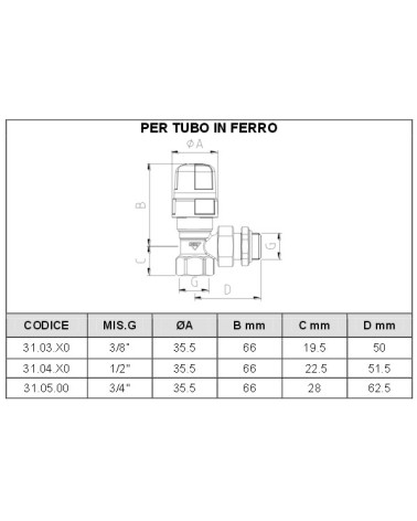 VALVOLA SQ TERMOST FE  3/8