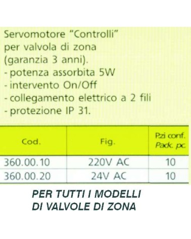 SERVOMOT X VALV ZONA MVA21