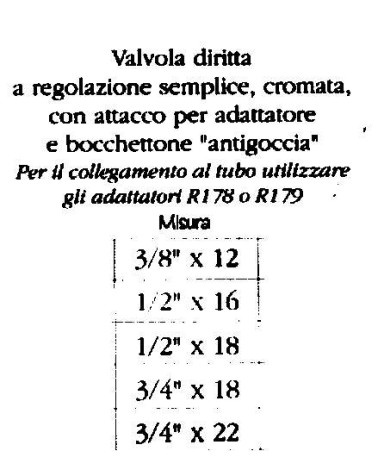 VALVOLA DR X RAME  3/8X12 
