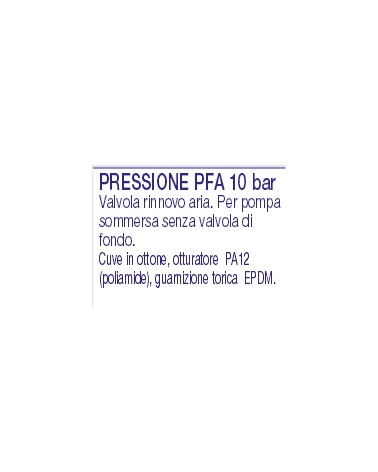 VALVOLA RINNOVO ARIA 1    