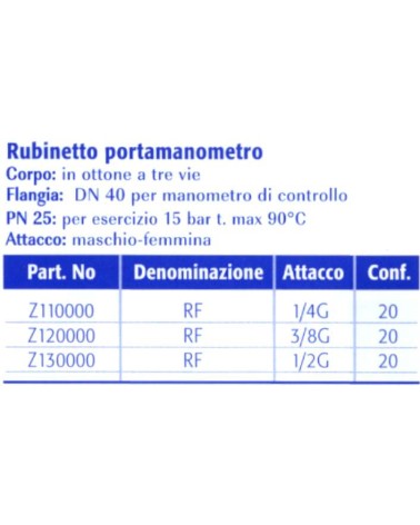 RUBINETTO P/MANOM C/FL 1/4