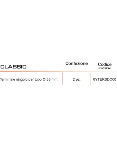 TERMINALE SING x TUBO diametro  35