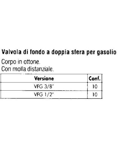 VALV FONDO x GASOLIO 3/8  