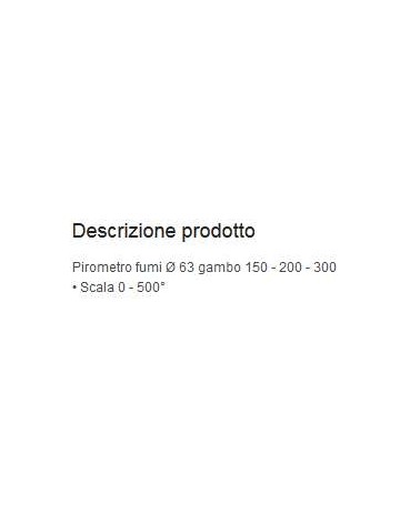 PIROMETRO diametro 63 0-500? 20CM 