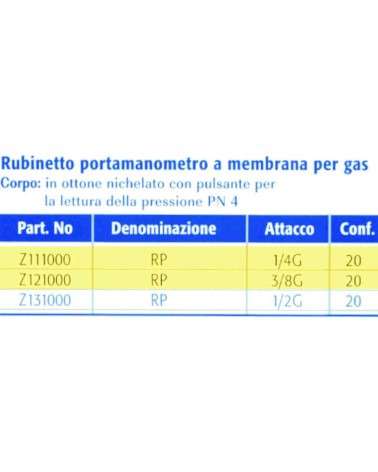 RUB PORTAMANOM GAS RP 1/4 
