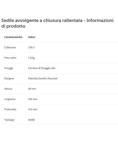 SEDILE RALLENTATO I.LIFE S
