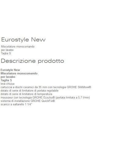 EUROSTYLE LAVABO LEVA CHIU