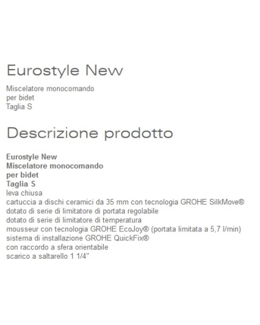 EUROSTYLE BIDET  LEVA CHIU