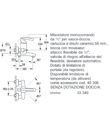 TENSO MIX VASCA/DOCCIA  CR