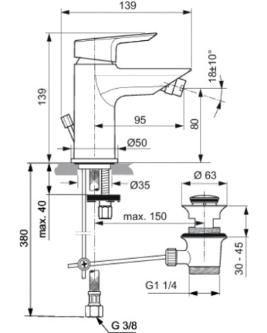 CERAMIX MIX BIDET    CROMO