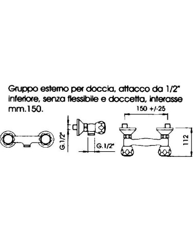 GR ESTERNO DOCCIA SOLE  CR