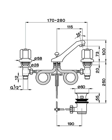 BATT.LAVABO C/SCAR TR CRO 