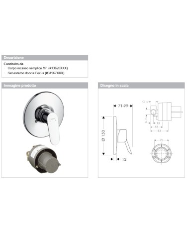 FOCUS INC.DOCCIA S/D CROMO