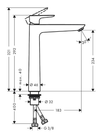 TALIS MIX LAVABO H24 S/SCA